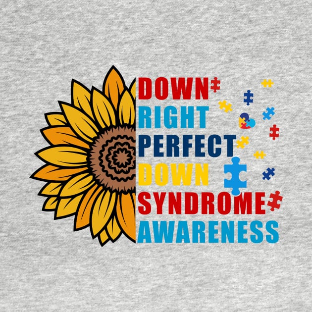 Down Right Perfect World Down Syndrome Awareness Day Socks by DesignergiftsCie